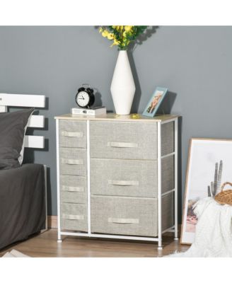 7-Drawer Storage Cabinet Organizer Unit with Fabric Bins for Bedroom