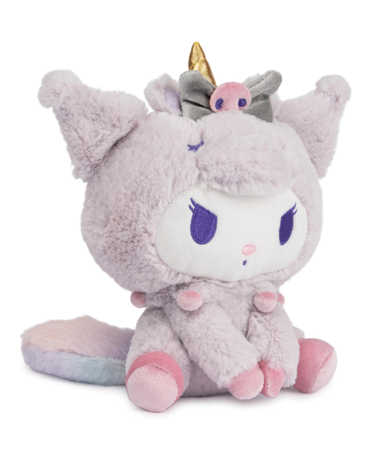 Hello Kitty Kuromi Unicorn Plush Toy, Premium Stuffed Animal, 6" In Multi-color