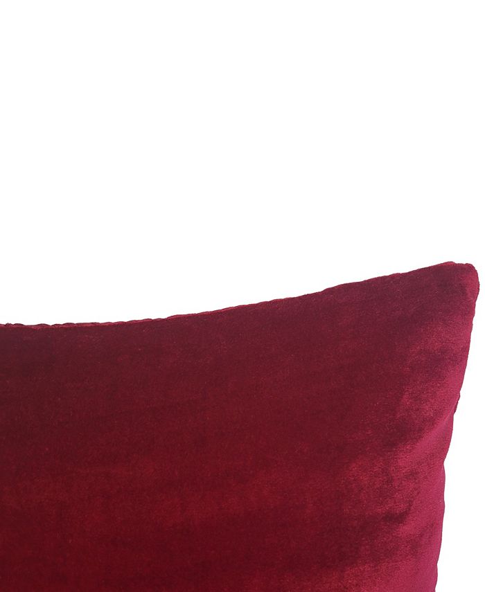 EdieHome Chevron Velvet Decorative Pillow, 20"x 20" Macy's