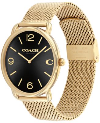 Unisex Elliot Gold-Tone Stainless Steel Mesh Bracelet Watch 41mm