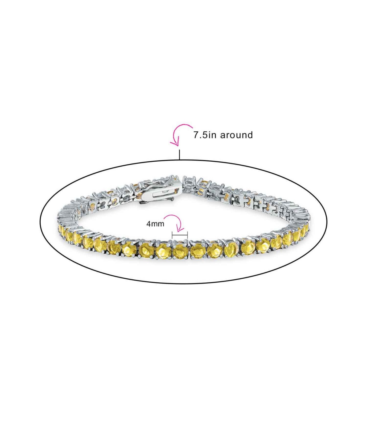 Bling Jewelry 12 Ctw 4 Prong Basket Set Solitaire Round Cubic Zirconia Cz Tennis Bracelet For Women Prom