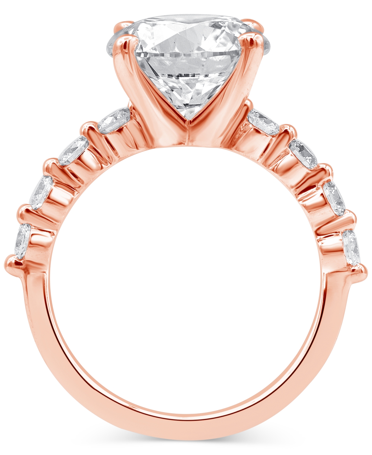 Badgley Mischka Certified Lab Grown Diamond Engagement Ring (3-1/2 ct. t.w.) in 14k Gold