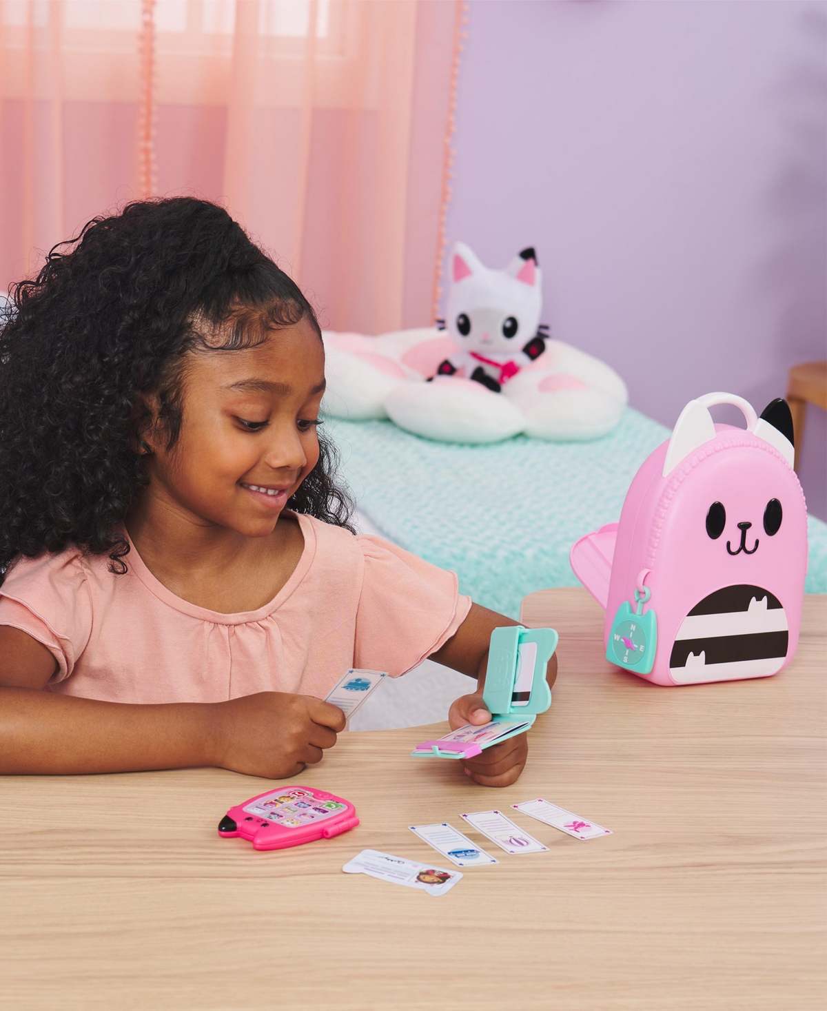 Shop Gabby's Dollhouse , Gabby Girl On-the-go Travel Set, Pretend Play Travel Toys, Toy Passport, Toy Phone And Compass Cha In Multi-color