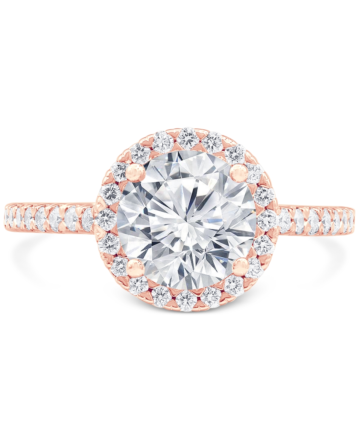 Badgley Mischka Certified Lab Grown Diamond Halo Engagement Ring (2-1/2 ct. t.w.) in 14k Gold