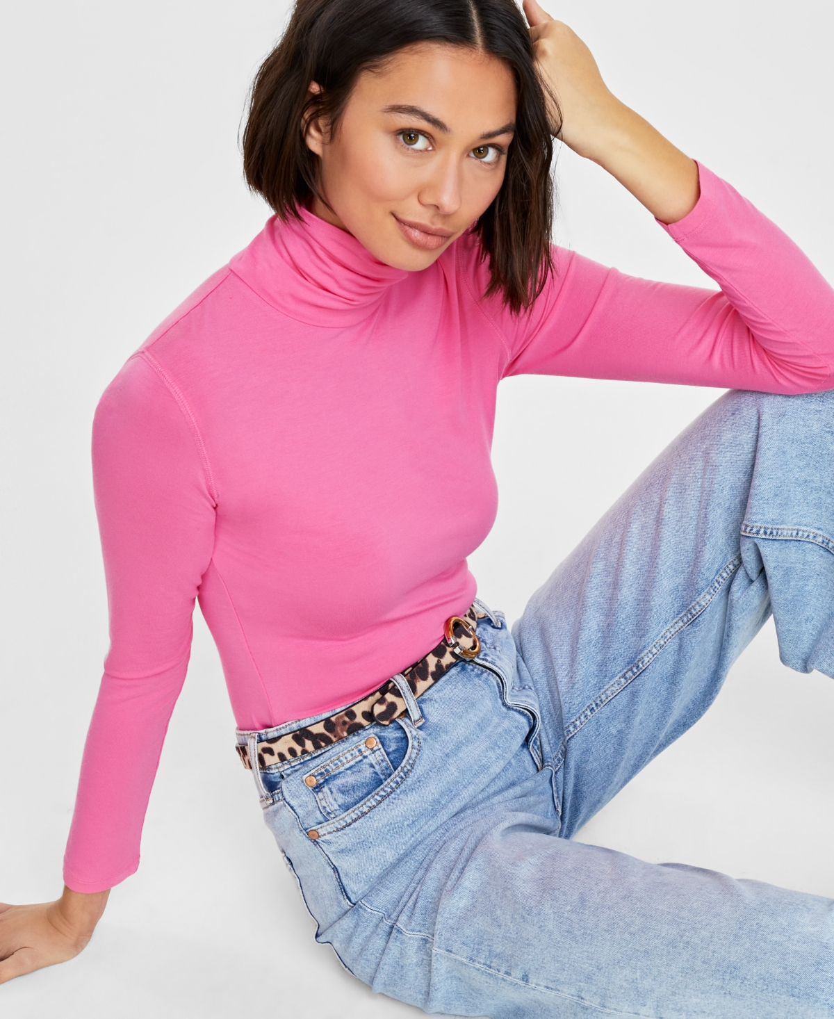 ON 34TH WOMEN'S MODAL LONG SLEEVE TURTLENECK, CREATED FOR MACY'S 