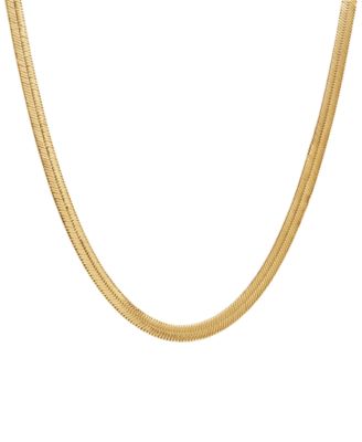 Men's Wide Herringbone 20" Chain Necklace in Stainless Steel