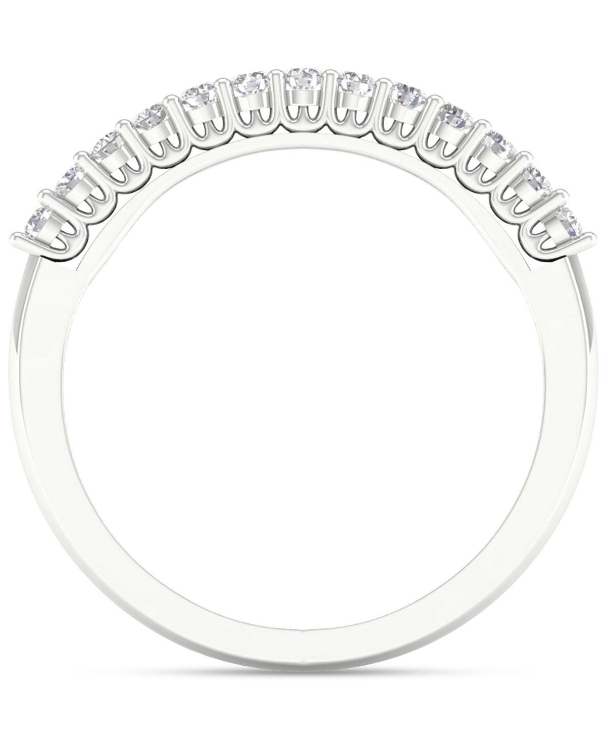 Diamond Double Row Anniversary Band (1/2 ct. t.w.) in 14k- White Gold