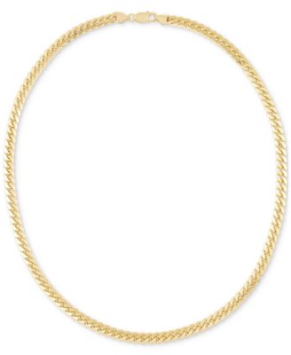 Cuban Link 24" Chain Necklace in 18k Gold-Plated Sterling Silver