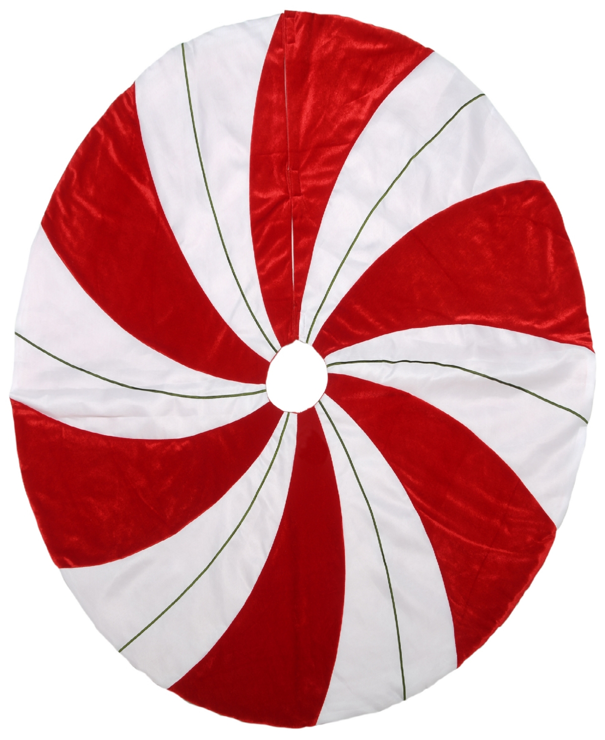 National Tree Company 52" General Store Collection Peppermint Tree Skirt In Red