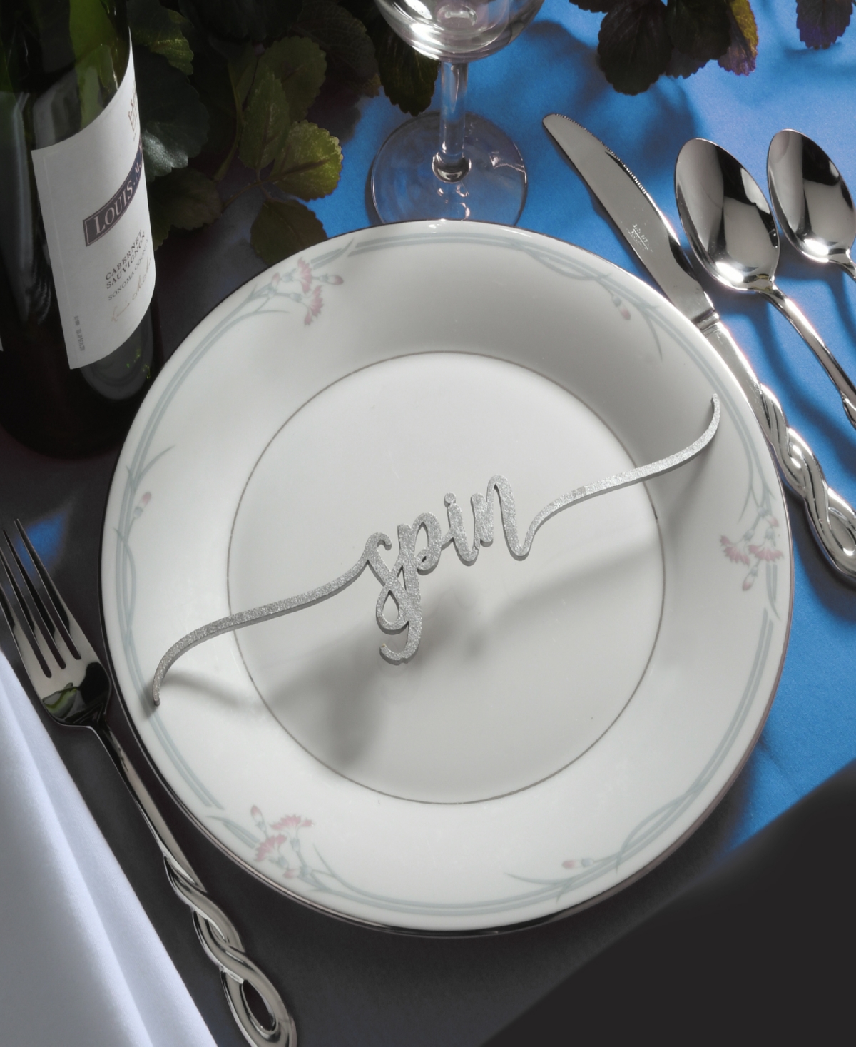 National Tree Company 4-piece Hannukah Place Setting Message Decor In Silver