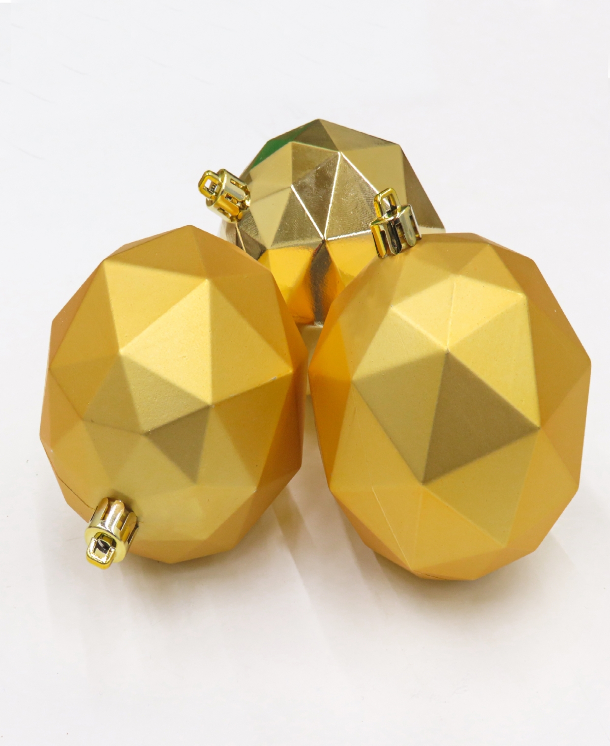 National Tree Company First Traditions 6 Piece Shatterproof Geometric Ornaments In Gold
