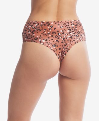 Women's Play Stretch Printed Hi Rise Thong Underwear PR721924