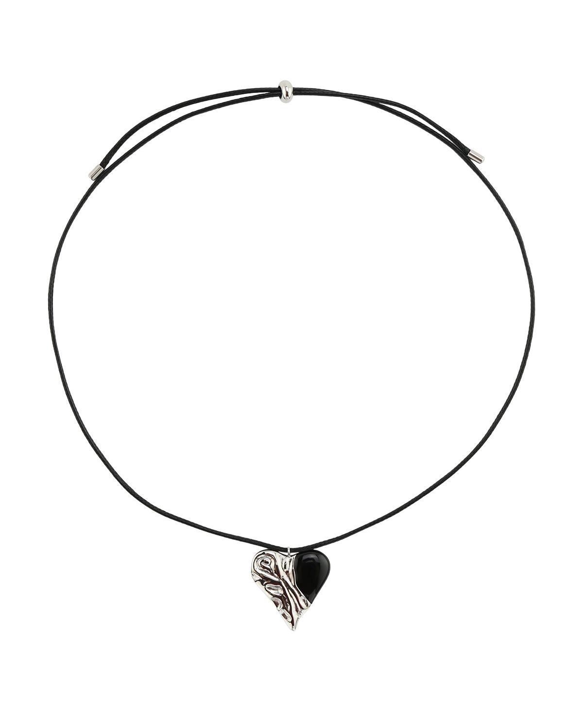 Cold Hearted Pendant Necklace - Silver