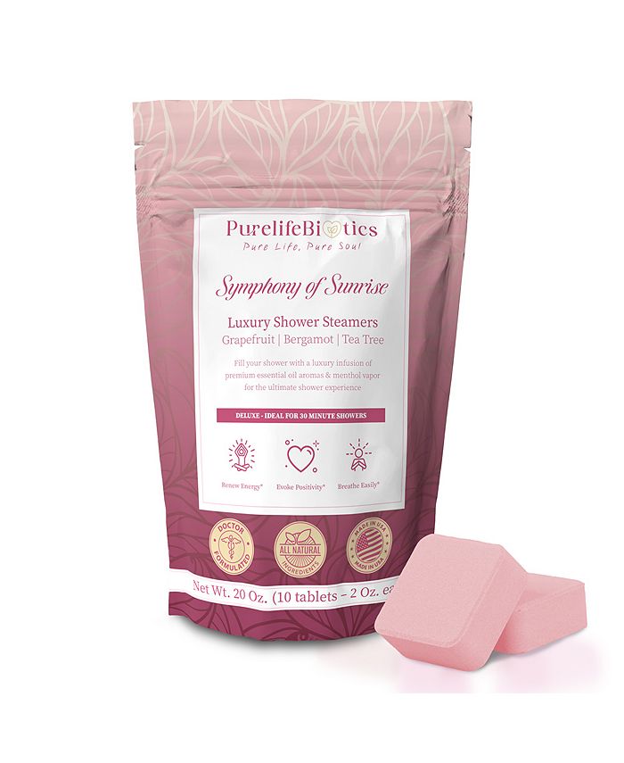 PurelifeBiotics Aromatherapy Shower Steamers, 100 Pure Essential Oils, All Natural, USA made