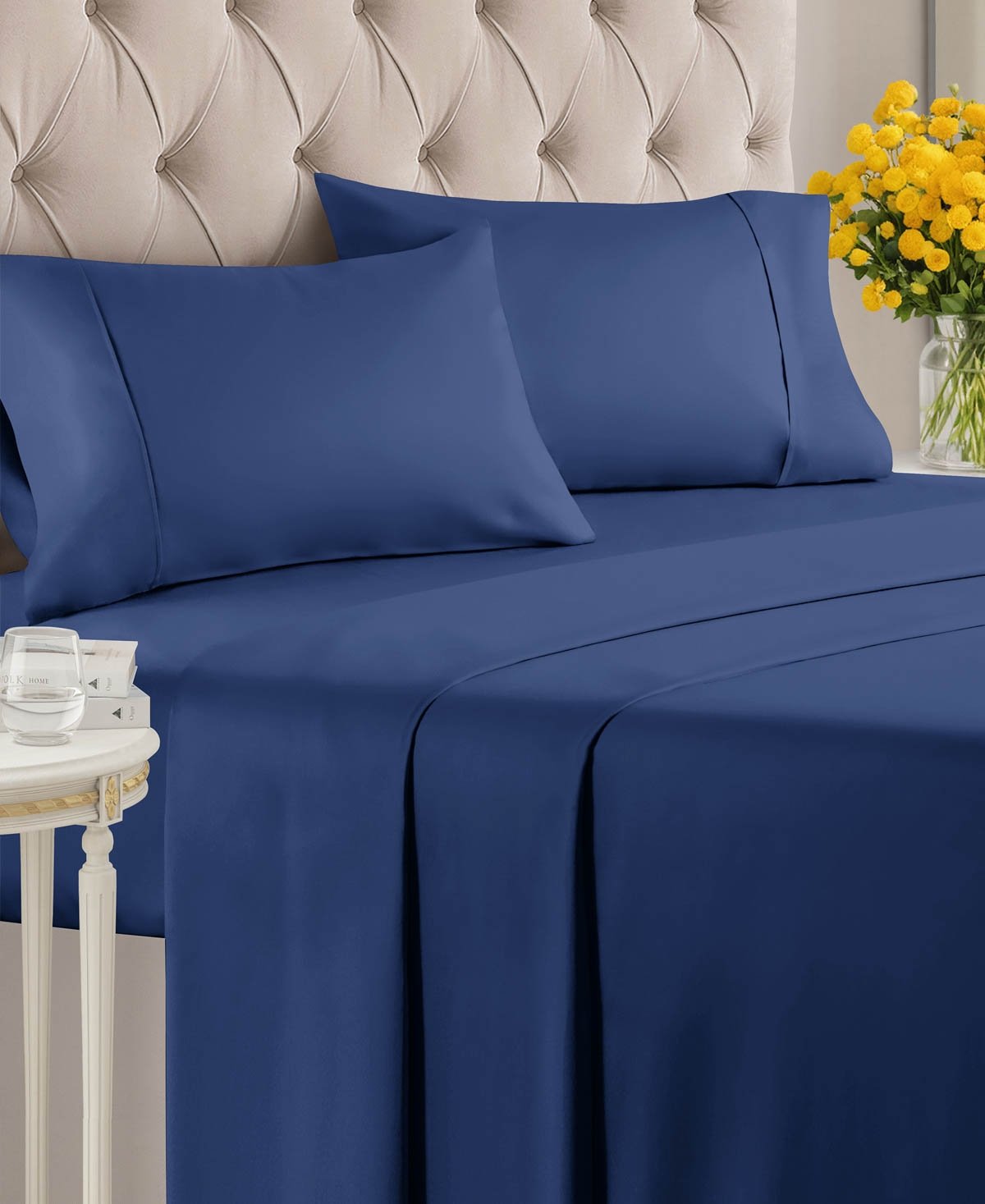 Cgk Unlimited 4 Piece 100% Cotton 400 Thread Count Sheet Set -