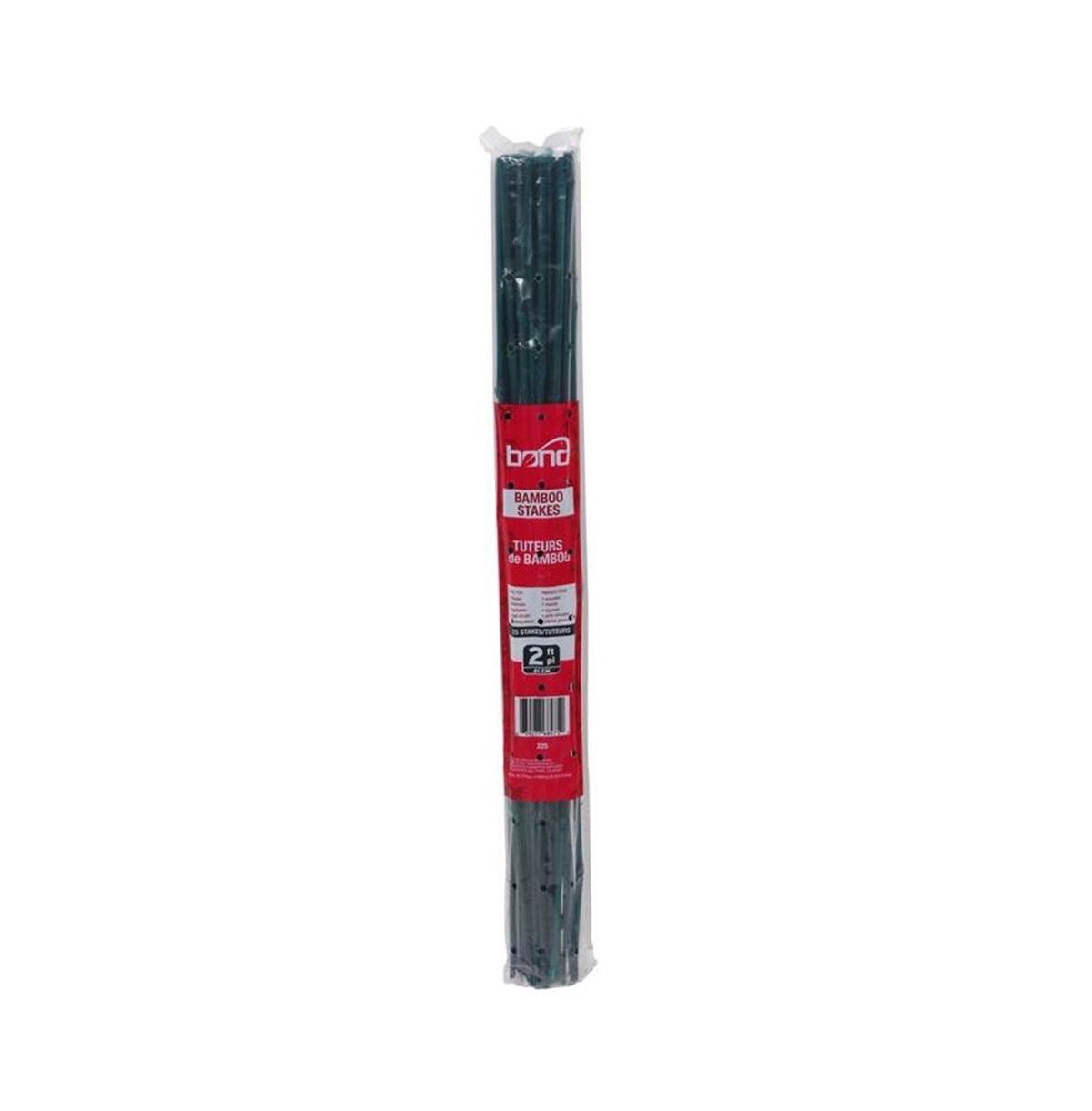 3-Foot Bamboo Stakes, 25 Pack - Green