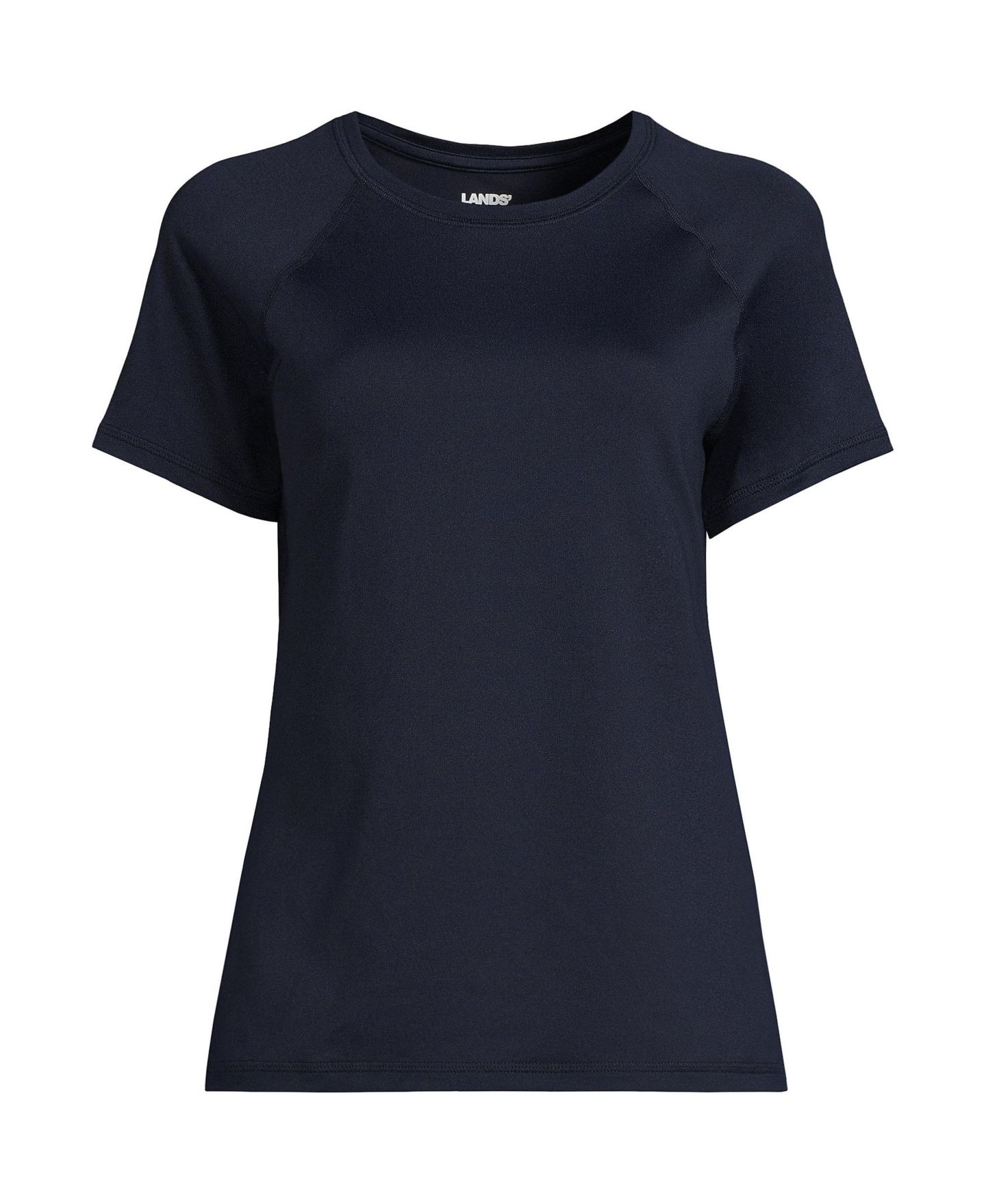 Женская футболка Lands' End Short Sleeve Active, цвет: Тёмно-синий — фото 1