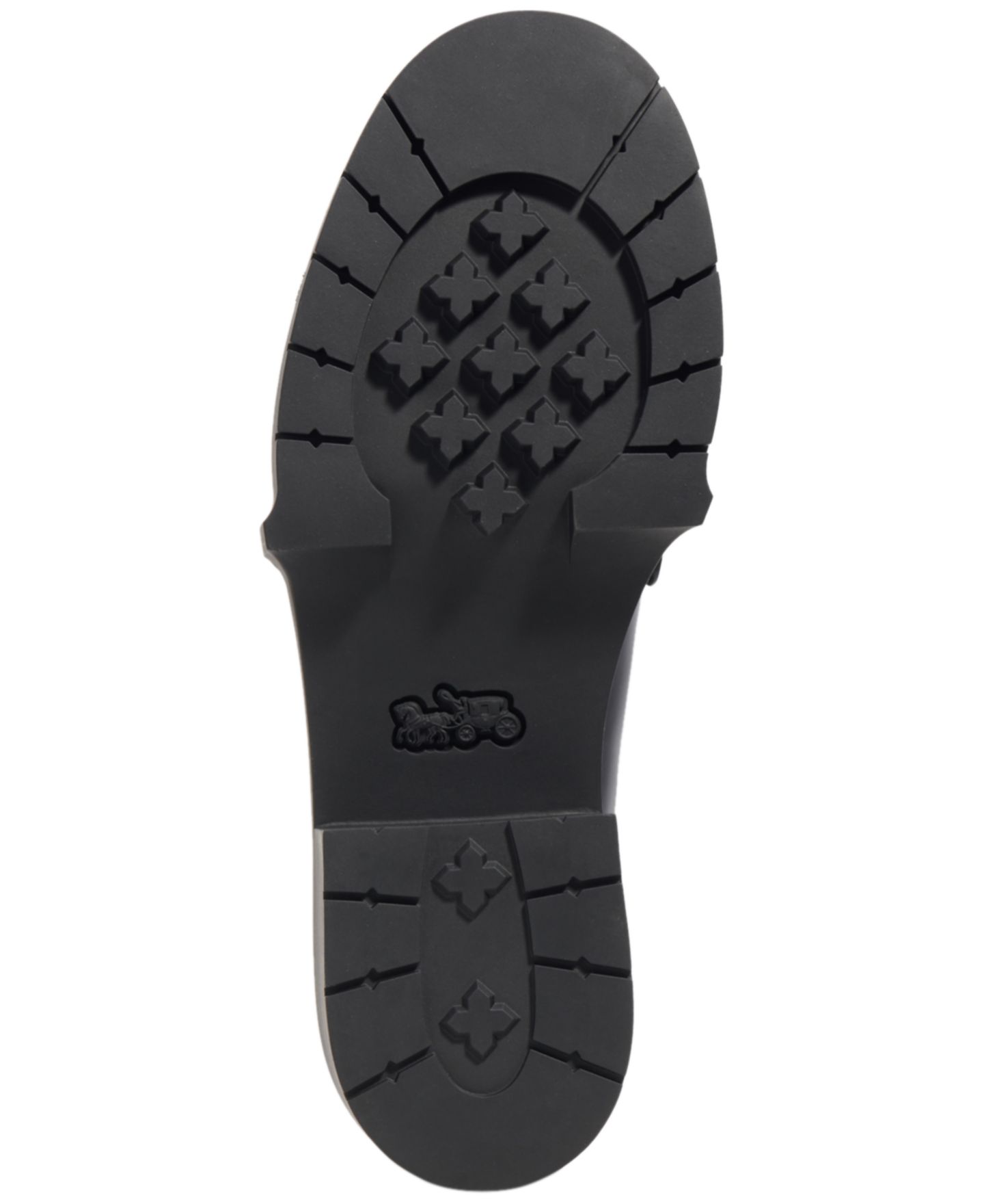 Женские туфли COACH Leah Platform Lug Sole, цвет: Чёрная лаковая кожа — фото 5