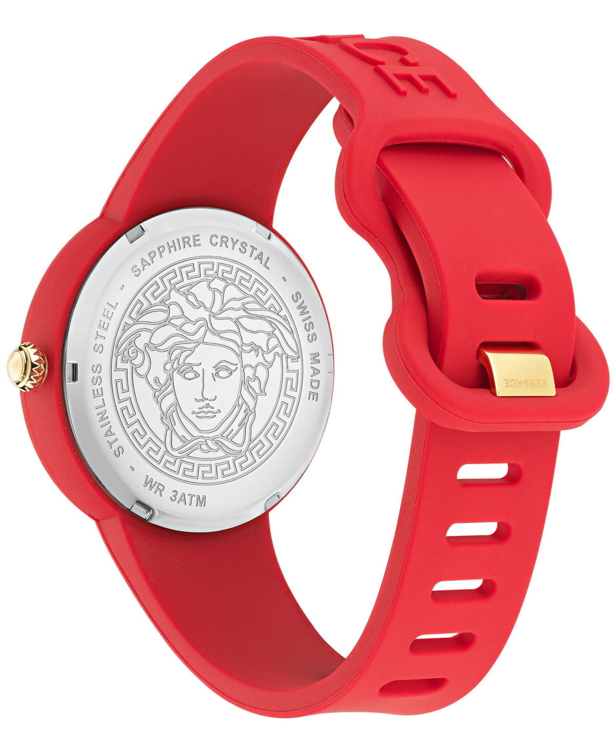 Shop Versace Women's Swiss Medusa Pop Red Silicone Strap Watch 39mm Set