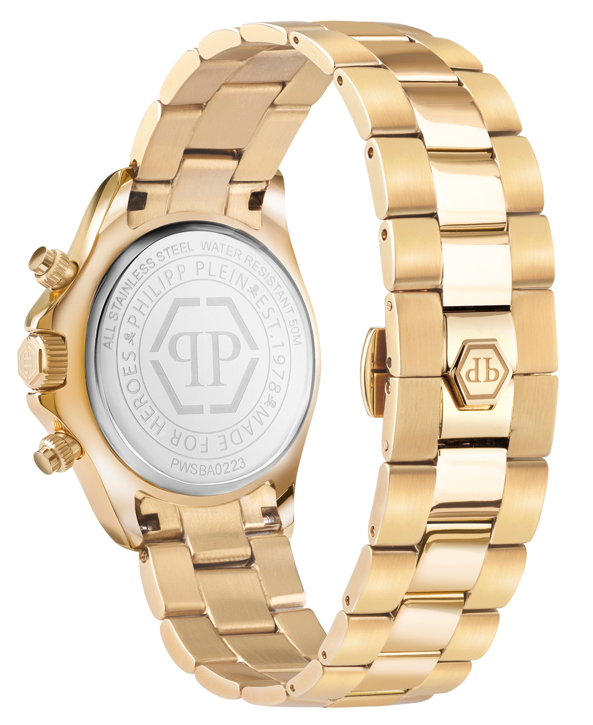 Philipp Plein Nobile Lady Chronograph Watch In Ip Yellow Gold