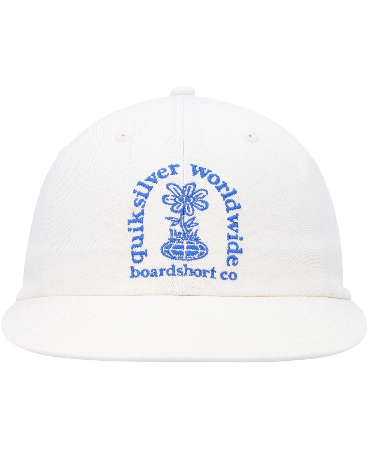 Shop Quiksilver Men's  White Fortune Snapback Hat