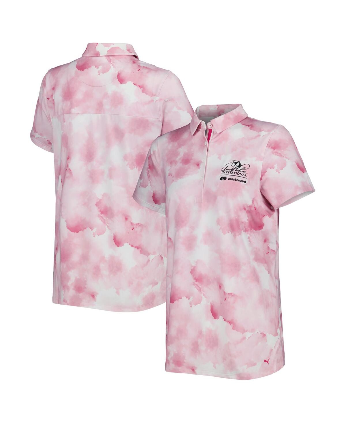 Shop Puma Women's  White Arnold Palmer Invitational Mattr Cloudy Polo Shirt
