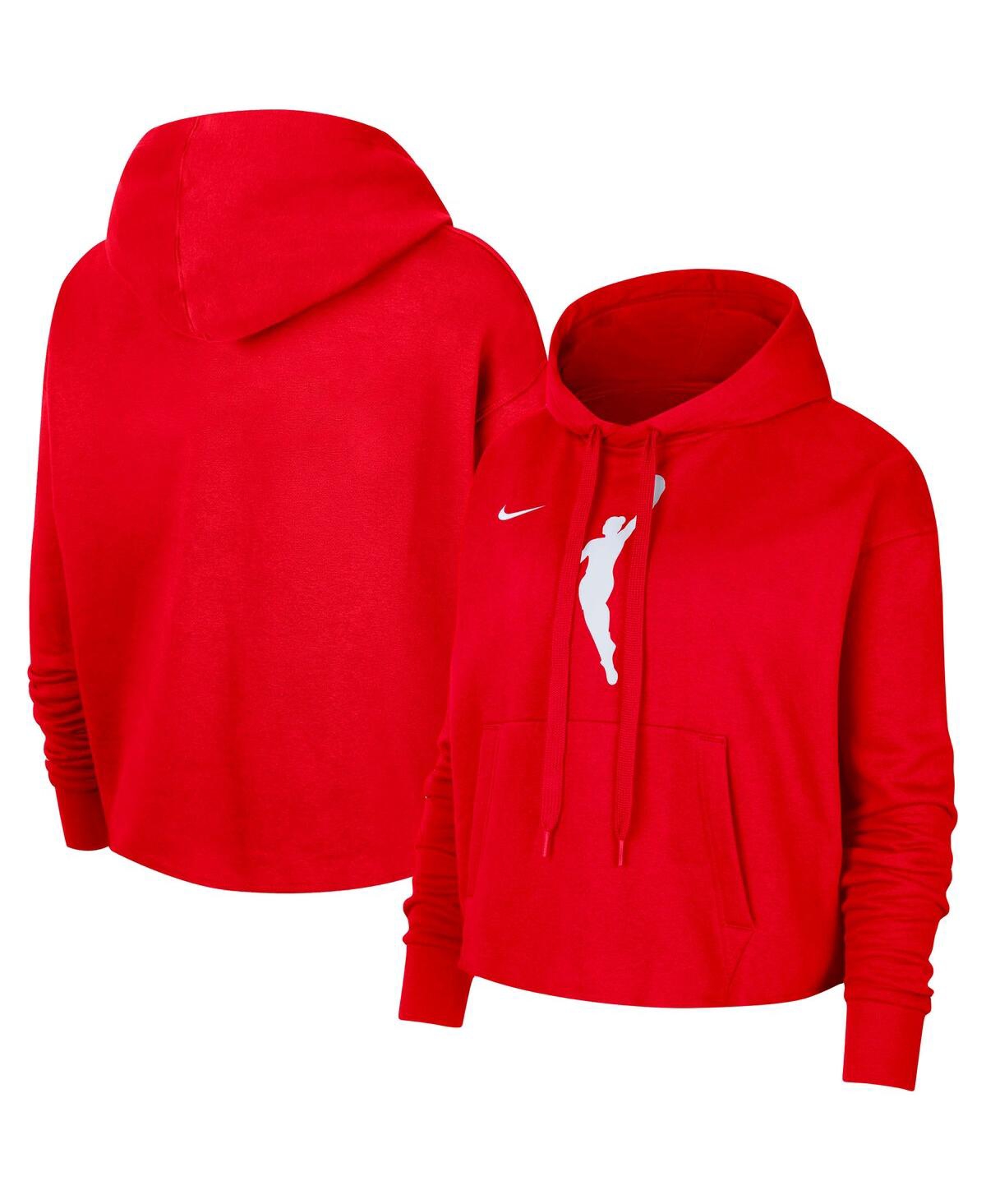 Nike Red Wnba Logowoman Team 13 Cropped Pullover Hoodie In Red