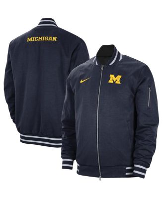 Nike Men's Navy Michigan Wolverines Full-Zip Bomber Jacket