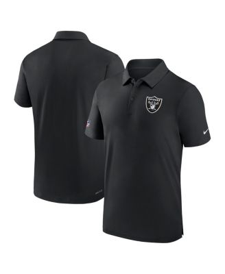 Men's Black Las Vegas Raiders Sideline Coaches Performance Polo Shirt