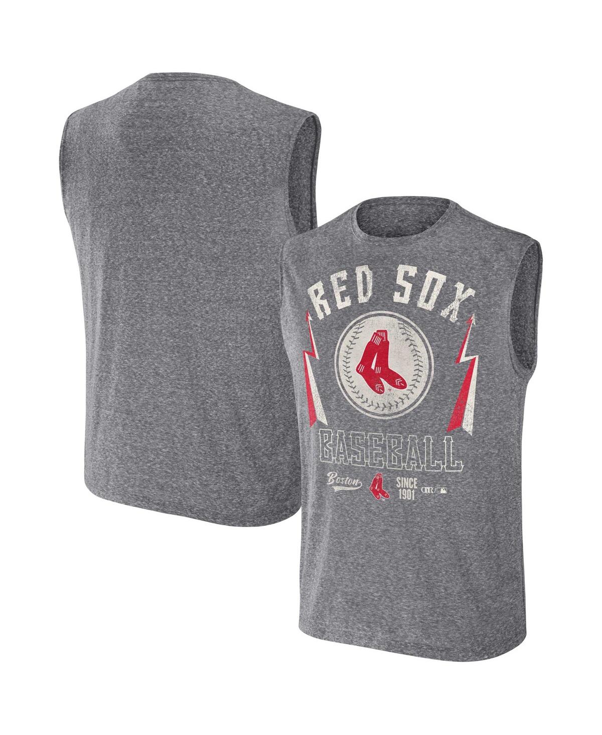 Fanatics Men's Darius Rucker Collection By  Charcoal Boston Red Sox Muscle Tank Top