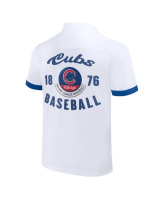 Men's Darius Rucker Collection by White Chicago Cubs Bowling Button-Up Shirt