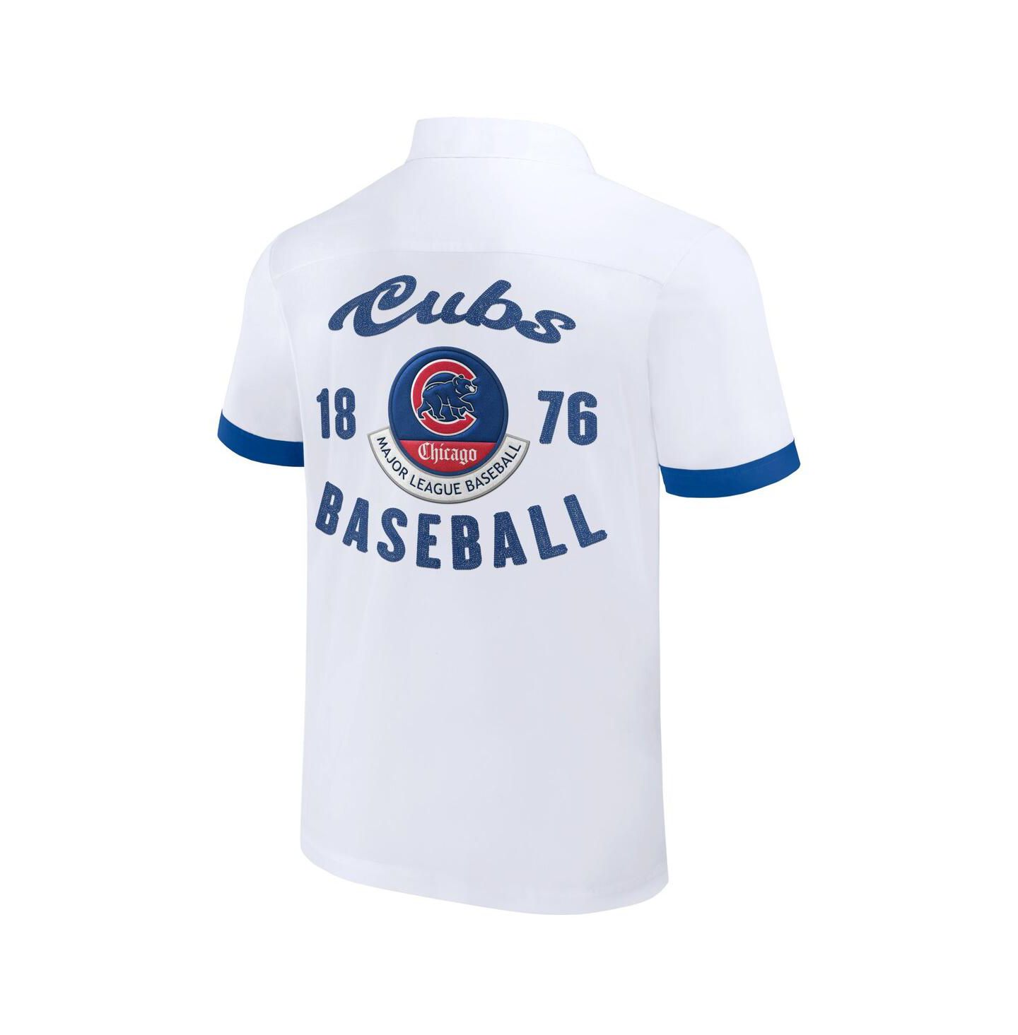Мужская рубашка Fanatics Darius Rucker Collection by White Chicago Cubs Bowling Button-Up — фото 4