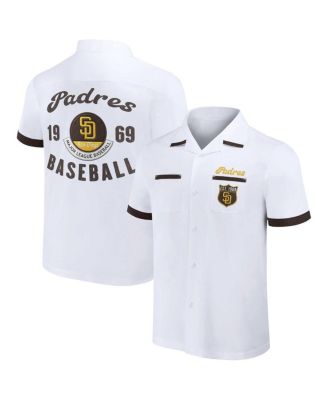 Men's Darius Rucker Collection by White San Diego Padres Bowling Button-Up Shirt