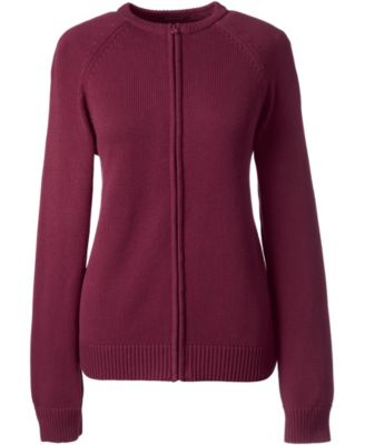 Women's Cotton Modal Zip-Front Cardigan Sweater