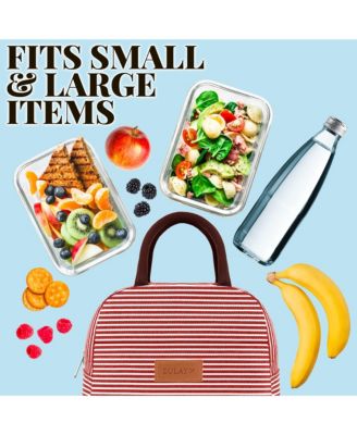 Insulated Tote Lunch Bag With Soft Padded Handles