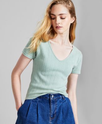 And Now This - Women's Ribbed V-Neck T-Shirt