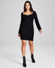 Macy's black sweater dress clearance