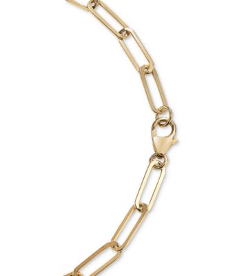 Citrine (2-1/5 ct. t.w.) & White Topaz (5/8 ct. t.w.) Framed Paperclip Link 18" Pendant Necklace in 14k Gold-Plated Sterling Silver (Also in Sky Blue Topaz, Onyx & Amethyst)