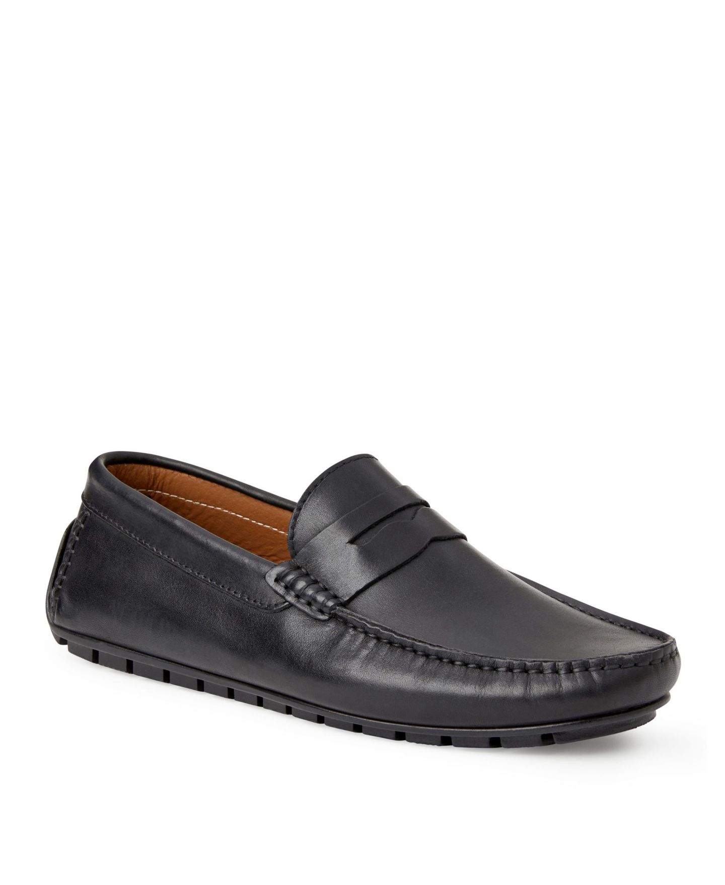 Мужские туфли Bruno Magli Xane Slip-On, цвет: Чёрный кожаный — фото 1