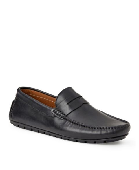 Мужские туфли Bruno Magli Xane Slip-On, цвет: Чёрный кожаный