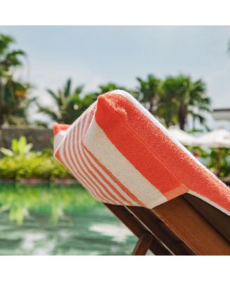 California Cabana Chaise Lounge Covers (2 Pack), Striped Color Options, 30x85 in. with 8" Fitted Pocket for Beach or Pool Chair