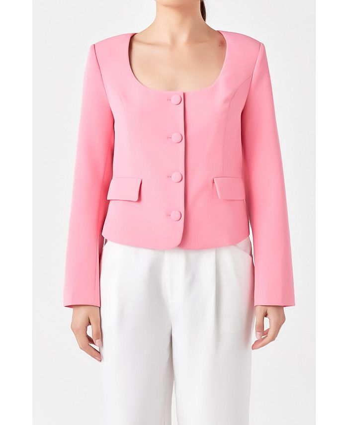 endless rose Women's Scooped U Buttoned Top Macy's