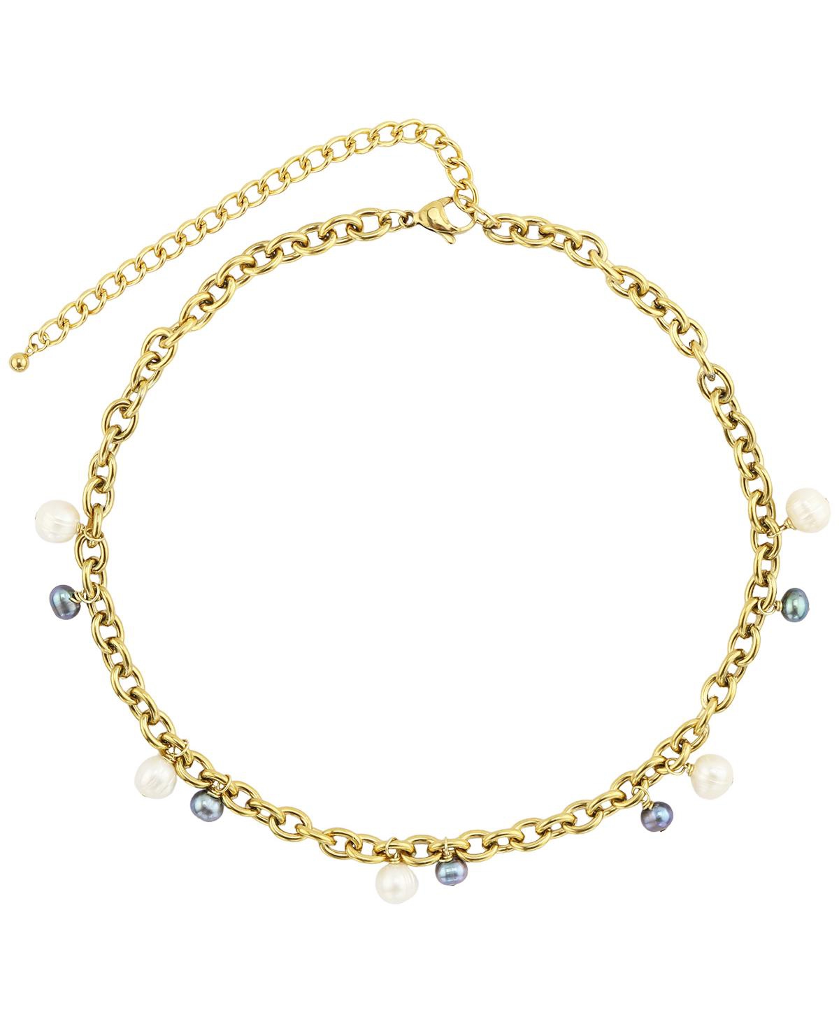 Beverly Mixed Pearl Necklace - Gold