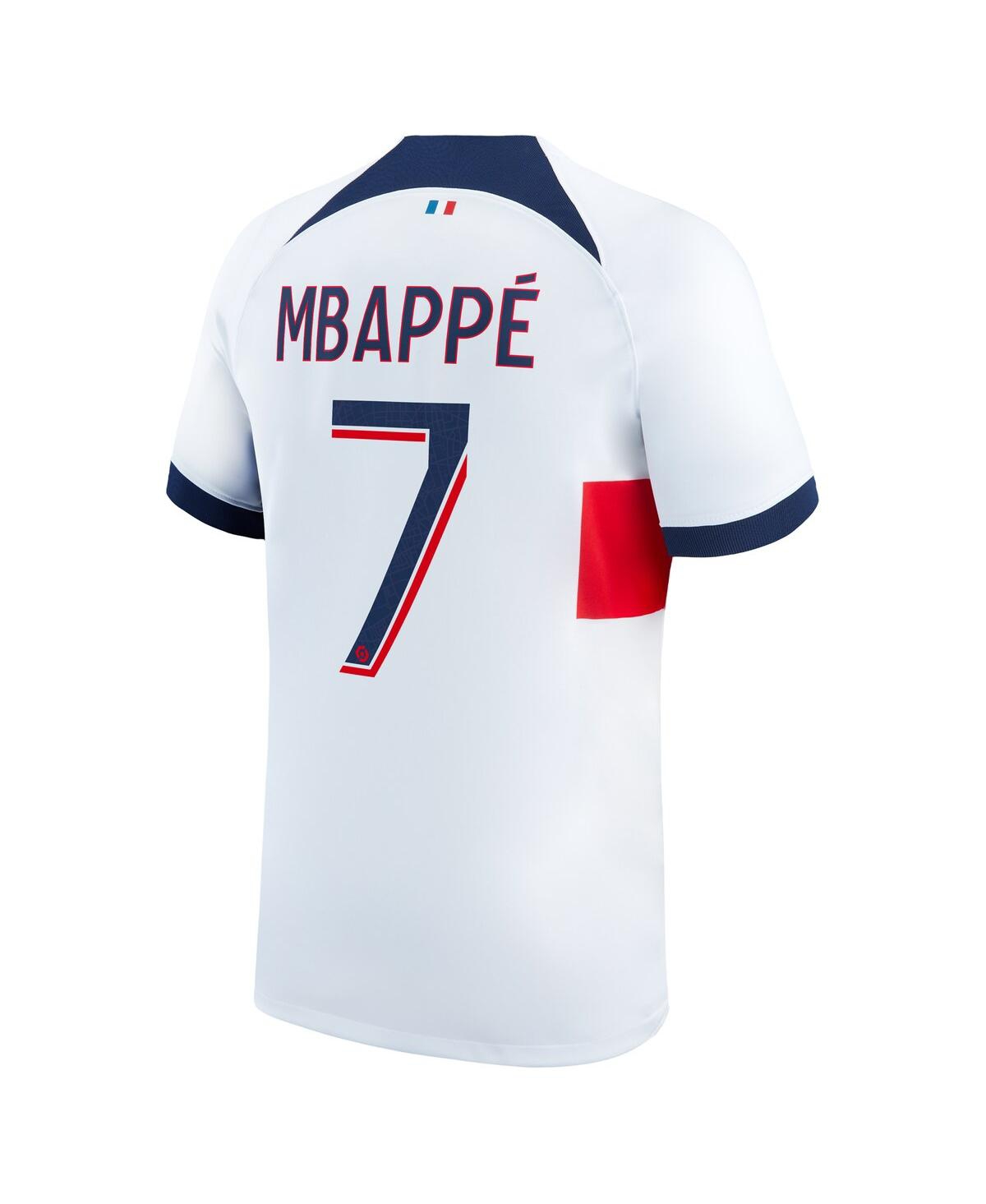 Men's Nike Kylian MbappeParis Saint-Germain 2023/24 Away Stadium Replica Player Jersey - White