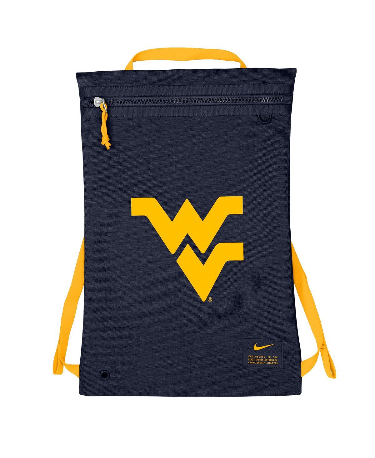 Shop Nike Men's And Women's  West Virginia Mountaineers Utility Gym Sack In Navy