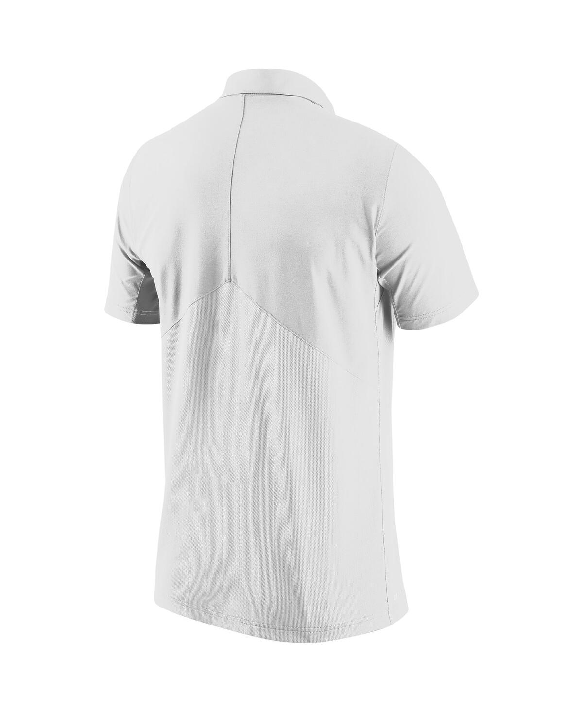 Shop Nike Men's  White Michigan Wolverines Coaches Performance Polo Shirt