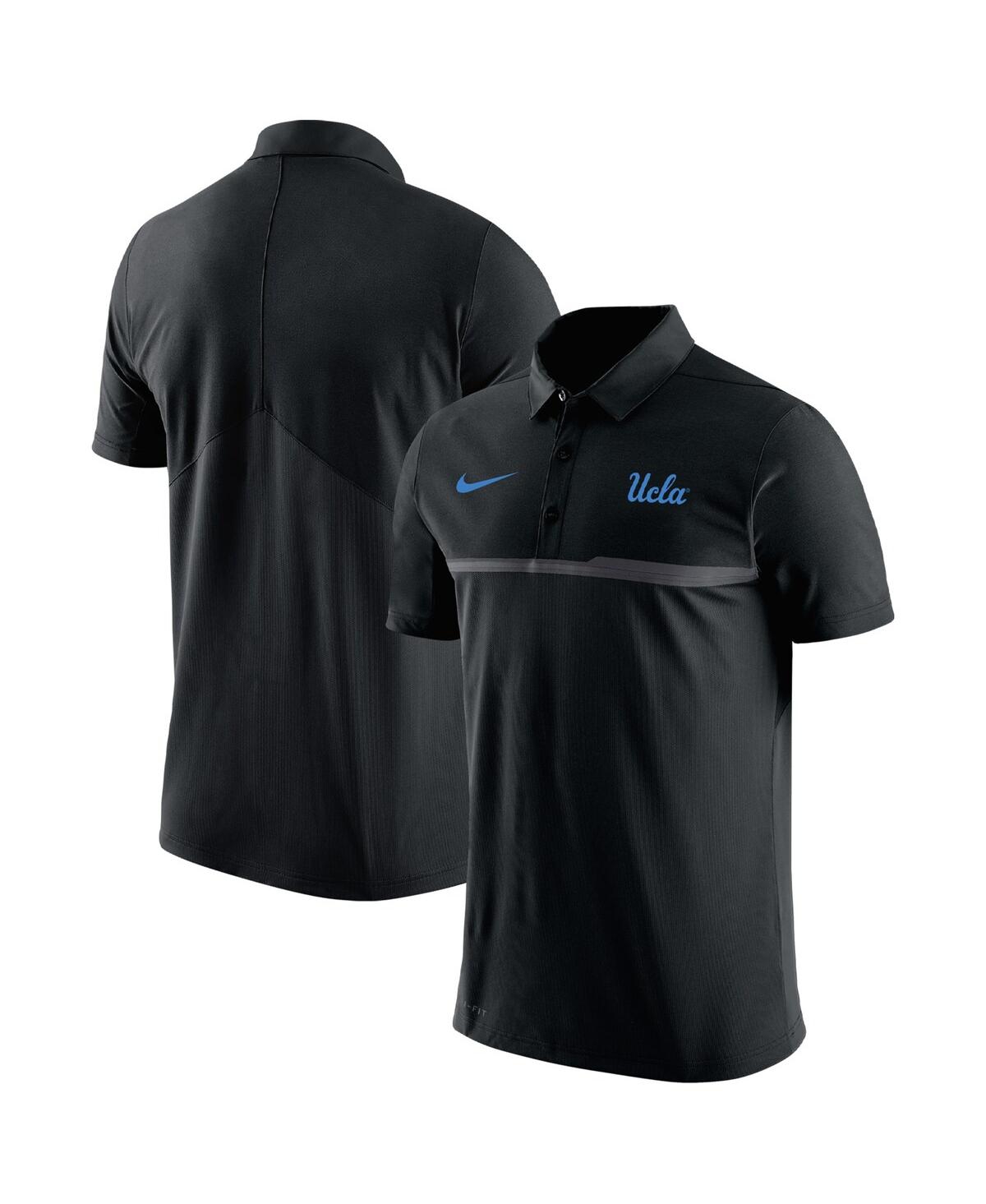 Nike Men's  Black Ucla Bruins Coaches Performance Polo Shirt In Black