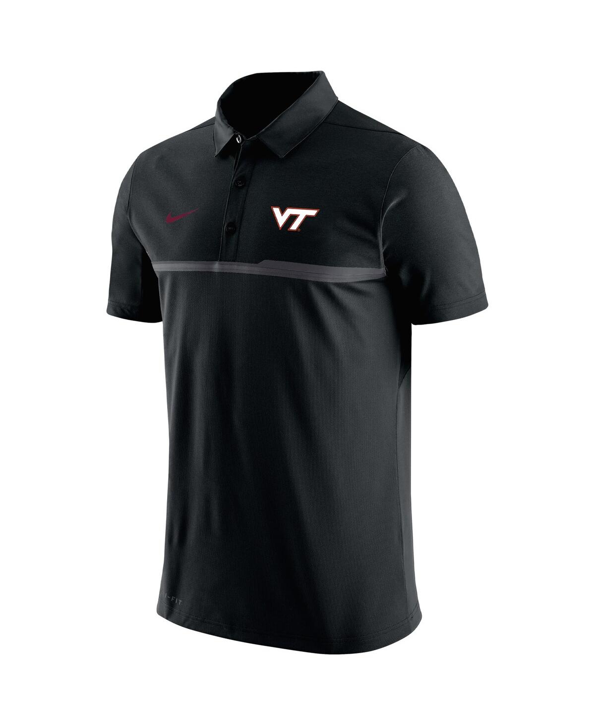Shop Nike Men's  Black Virginia Tech Hokies Coaches Performance Polo Shirt