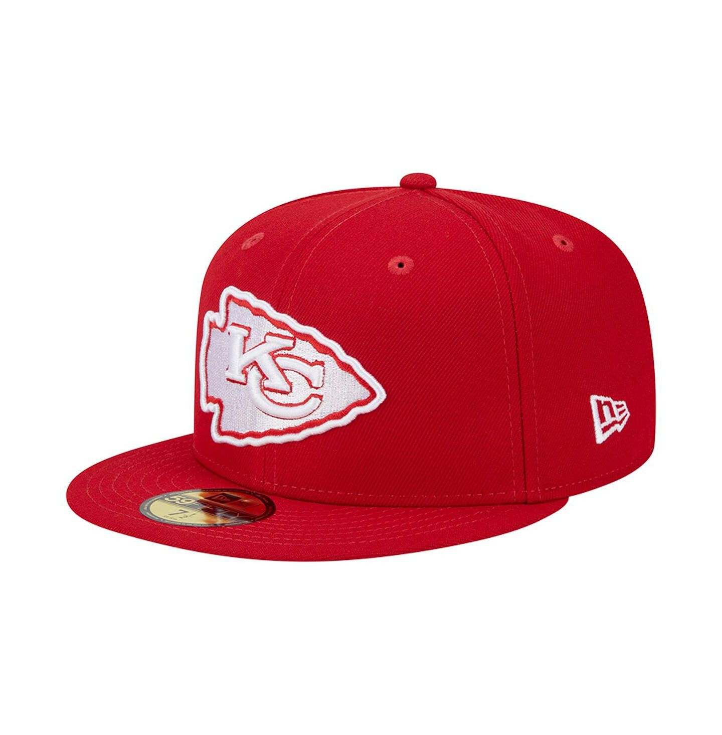 Мужская кепка New Era Scarlet Kansas City Chiefs Super Bowl LIV Main Patch 59FIFTY Fitted Hat — фото 4