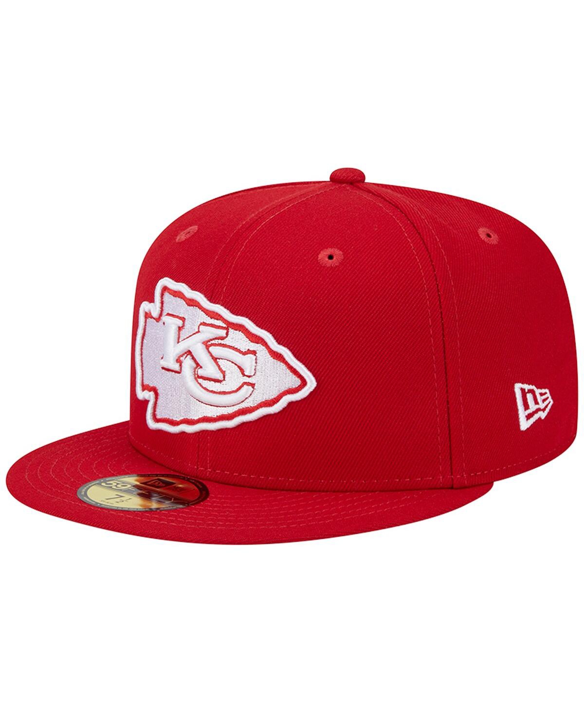 Men's New EraKansas City Chiefs Super Bowl Liv Main Patch 59FIFTY Fitted Hat - Scarlet